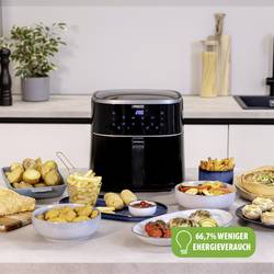 Princess 01.182244.01.001 horkovzdušná fritéza 6 l 1 500 W nepřilnavý povlak, horkovzdušný, funkce časovače, teplota varu, s displejem černá