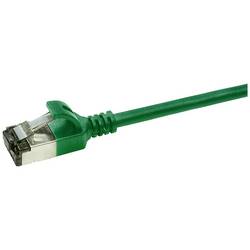 LogiLink CQ9015S RJ45 síťové kabely, propojovací kabely CAT 6A U/FTP 0.30 m zelená extrémně tenký , samozhášecí, flexibilní provedení, fóliové stínění, bez