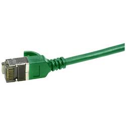 LogiLink CQ9015S RJ45 síťové kabely, propojovací kabely CAT 6A U/FTP 0.30 m zelená extrémně tenký , samozhášecí, flexibilní provedení, fóliové stínění, bez