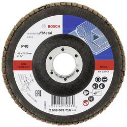 Bosch Accessories 2608603716 X431 vějířovitý brusný kotouč Průměr 125 mm Ø otvoru 22.33 mm Zrnitost 40 ocel 1 ks
