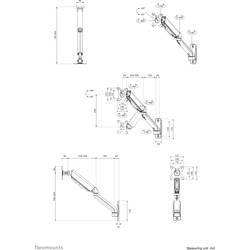 Neomounts WL70-450BL11 TV držák na zeď 43,2 cm (17) - 81,3 cm (32) nastavitelná výška, naklápěcí, nakláněcí, otočný