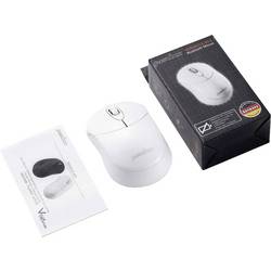 Perixx PERIMICE-802 W optická myš, přenos Bluetooth®, 3 tlačítko, 1000 dpi, bílá