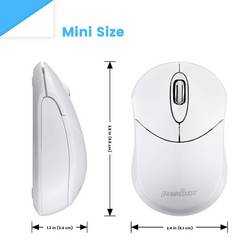Perixx PERIMICE-802 W optická myš, přenos Bluetooth®, 3 tlačítko, 1000 dpi, bílá