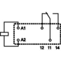RT-výkonové rychlé relé, 12 A, 1 x přepínací kontakt 24 V/AC TE Connectivity RT114524