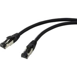 Renkforce RF-7106452 RJ45 síťový síťové kabely, propojovací kabely CAT 8.1 S/FTP 0.50 m černá 1 ks