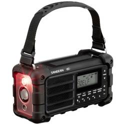 Sangean MMR-99 DAB+ Black A500481 outdoorové rádio, DAB+, DAB, FM, nouzové rádio, Bluetooth, Solární panel, voděodolné, prachotěsné, černá