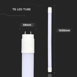 V-TAC LED trubice Energetická třída (EEK2021): F (A - G) G13 zářivkový tvar T8 18 W studená bílá (Ø x v) 28 mm x 1200 mm nestmívatelné 1 ks