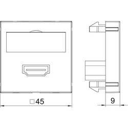 OBO Bettermann 6104826 kryt nosič multimédií (š x v x h) 45 x 45 x 9 mm 1 ks bílá