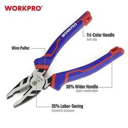 WorkPro WP231026 pro elektroniku a jemnou mechaniku kombinované kleště, 200 mm