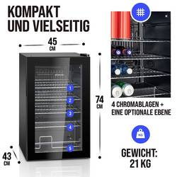 Bomann KSG 7287 chladnička Energetická třída (EEK2021): E (A - G) 63 l stojící spotřebič černá