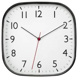 TFA Dostmann 60.3076.01 Quartz nástěnné hodiny 27.9 cm x 4.9 cm x 27.9 cm , černá, tiché hodiny (bez tikání)