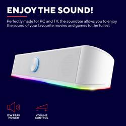 Trust GXT 619W Thorne RGB PC reproduktory kabelový 12 W bílá