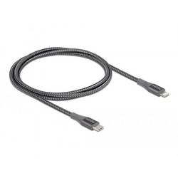 Delock Nabíjecí kabel USB USB 2.0 Apple Lightning konektor, USB-A zástrčka 1.00 m šedá 86631