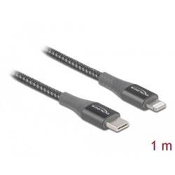 Delock Nabíjecí kabel USB USB 2.0 Apple Lightning konektor, USB-A zástrčka 1.00 m šedá 86631