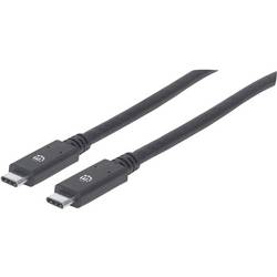 Manhattan USB kabel USB 3.2 Gen1 USB-C ® zástrčka 2.00 m černá 354905