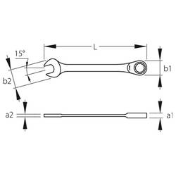 Gedore 2297205 7 R 24 ráčnový kulatý klíč Délka klíče (cm) (jen pro nadpis) 24 mm