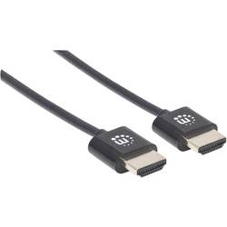 Manhattan HDMI kabel Zástrčka HDMI-A, Zástrčka HDMI-A 0.50 m černá 394406 4K UHD, Audio Return Channel HDMI kabel