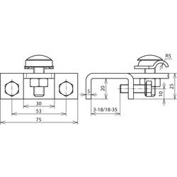 DEHN 372240 AK 6.10 KB W KBF18 35 STTZN Připojovací svorka 1 ks