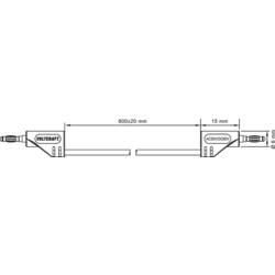 VOLTCRAFT MSB-200 měřicí kabel lamelová zástrčka 2 mm lamelová zástrčka 2 mm 0.60 m červená 1 ks