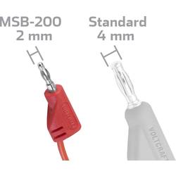 VOLTCRAFT MSB-200 měřicí kabel lamelová zástrčka 2 mm lamelová zástrčka 2 mm 0.60 m červená 1 ks