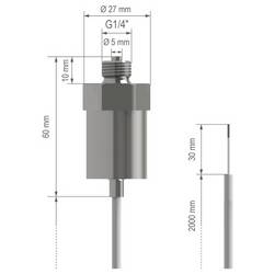 B + B Thermo-Technik senzor tlaku 1 ks 0550 1192-001 -1 bar do 1 bar kabel (Ø x d) 27 mm x 53 mm