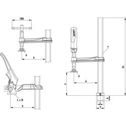 Bessey TW28-30-14K šroubová svěrka Rozpětí (max.):300 mm Délka vyložení:140 mm