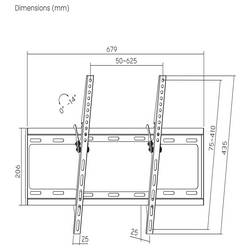 SpeaKa Professional SP-TVM-1700 TV držák na zeď 94,0 cm (37) - 203,2 cm (80) naklápěcí Menší vzdálenost od stěny