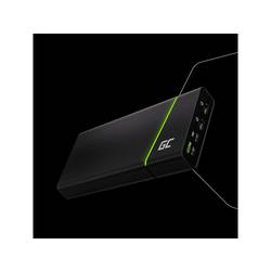 Green Cell GC PowerPlay Ultra powerbanka Li-Pol, 26800 mAh, Quick Charge 3.0, Dodávka energie, USB-C®, USB-A, černá, Indikátor stavu, Možnost současného