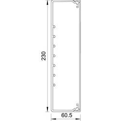 OBO Bettermann 6191274 kabelová lišta (d x š x v) 2000 x 230 x 60 mm 1 ks čistě bílá