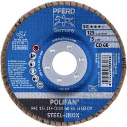 PFERD TOOLS 67760625 PFC 125 CO-COOL 60 SG STEELOX vějířový brusný kotouč Průměr 125 mm Ø otvoru 22.23 mm Zrnitost 60 Slitina hliníku, Slitina na bázi niklu,
