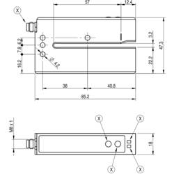 MD Micro Detectors FC8U/0B-M307-1F vidlicová světelná závora , FC8U/0B-M307-1F, 12 - 24 V/DC, 1 ks