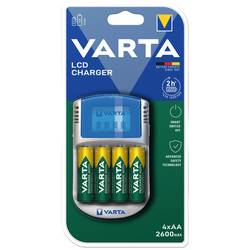 Varta LCD Charger 4x5716 & 12V & USB nabíječka akumulátorů NiMH AAA, AA