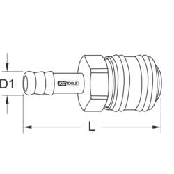 KS Tools 515.3487 5153487 spojka pro stlačený vzduch 1 ks