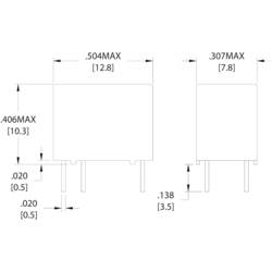 Zettler Electronics AZ9571-1C-3DE, 507446 relé do DPS, monostabilní, 1 cívka, 60 V/DC, 125 V/AC, 1 A, 1 ks