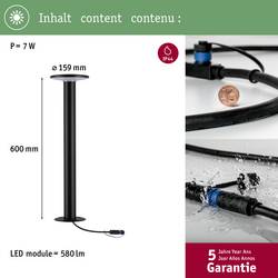 Paulmann Poller Plate 94312 Osvětlovací systém Plug&Shine Sloupkové LED svítidlo LED 6.1 W teplá bílá antracitová
