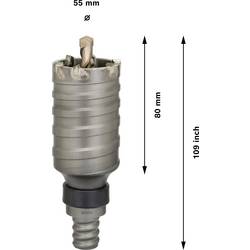 Bosch Accessories Bosch Power Tools 2608580520 dutá vrtací korunka 2dílná 55 mm 1 ks