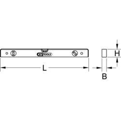 KS Tools 204.5500 2045500 elektrikářská vodováha 500 mm 0.5 mm