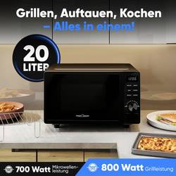Profi Cook PC-MWG 1278 mikrovlnná trouba černá 700 W funkce časovače, funkce grilování