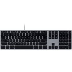 Matias FK318B Wired Aluminium Keyboard for Mac USB klávesnice US anglická, QWERTY, Mac Space Grau