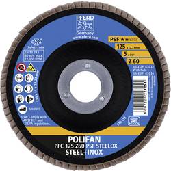 PFERD TOOLS 67768125 Z Psf Steelox vějířový brusný kotouč Průměr 125 mm Ø otvoru 22.23 mm Zrnitost 80 10 ks