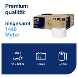 TORK toaletní papír Mini Jumbo Extra Mjukt 3-lager 110255 bílá 12 ks