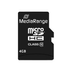 MediaRange High Capacity SD (MicroSDHC) paměťová karta microSD 4 GB Class 10 vč. SD adaptéru
