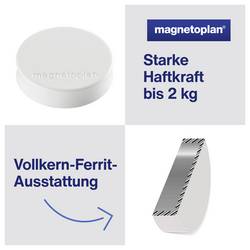 magnetoplan magnet Ergo Medium (Ø x v) 30 mm x 8 m kulatý bílá 10 ks 1664000