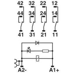 Phoenix Contact RIF-2-RPT-LDP-24DC/4X21/EX reléový modul, 24 V/DC, 6 A, 4 přepínací kontakty, 1 ks