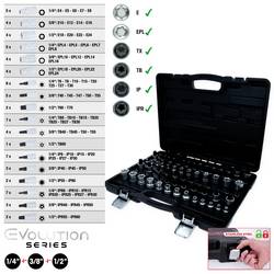 KS Tools 911.0077 sada nástrčných klíčů, palcový , 1/4 , 3/8 , 1/2 , 911.0077