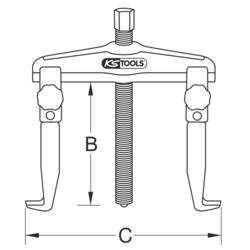 KS Tools 6251701 Sada stahováků Upínací rozsah 20 - 90 mm Počet háčků 3