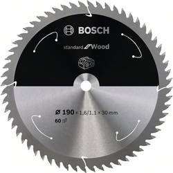 Bosch Accessories 2608837711 2608837711 tvrdokovový pilový kotouč 190 x 30 mm Počet zubů (na palec): 60 1 ks