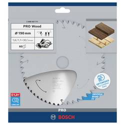 Bosch Accessories 2608837711 2608837711 tvrdokovový pilový kotouč 190 x 30 mm Počet zubů (na palec): 60 1 ks