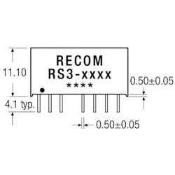 RECOM RS3-1212D DC/DC měnič napětí do DPS 12 V/DC 12 V/DC, -12 V/DC 125 mA 3 W Počet výstupů: 2 x Obsah 1 ks