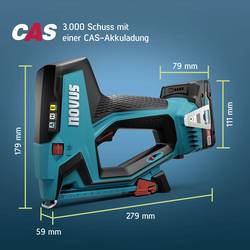 Novus Tools J-550, 031-0375 akumulátorová sponkovačka, Typ 37 , Typ 53, dĺžka 6 - 14 mm, akumulátor, vč. nabíječky, kufřík